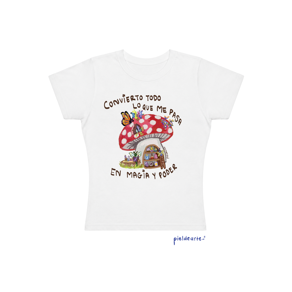 Playera crop  "Convierto todo lo que me pasa en magia "