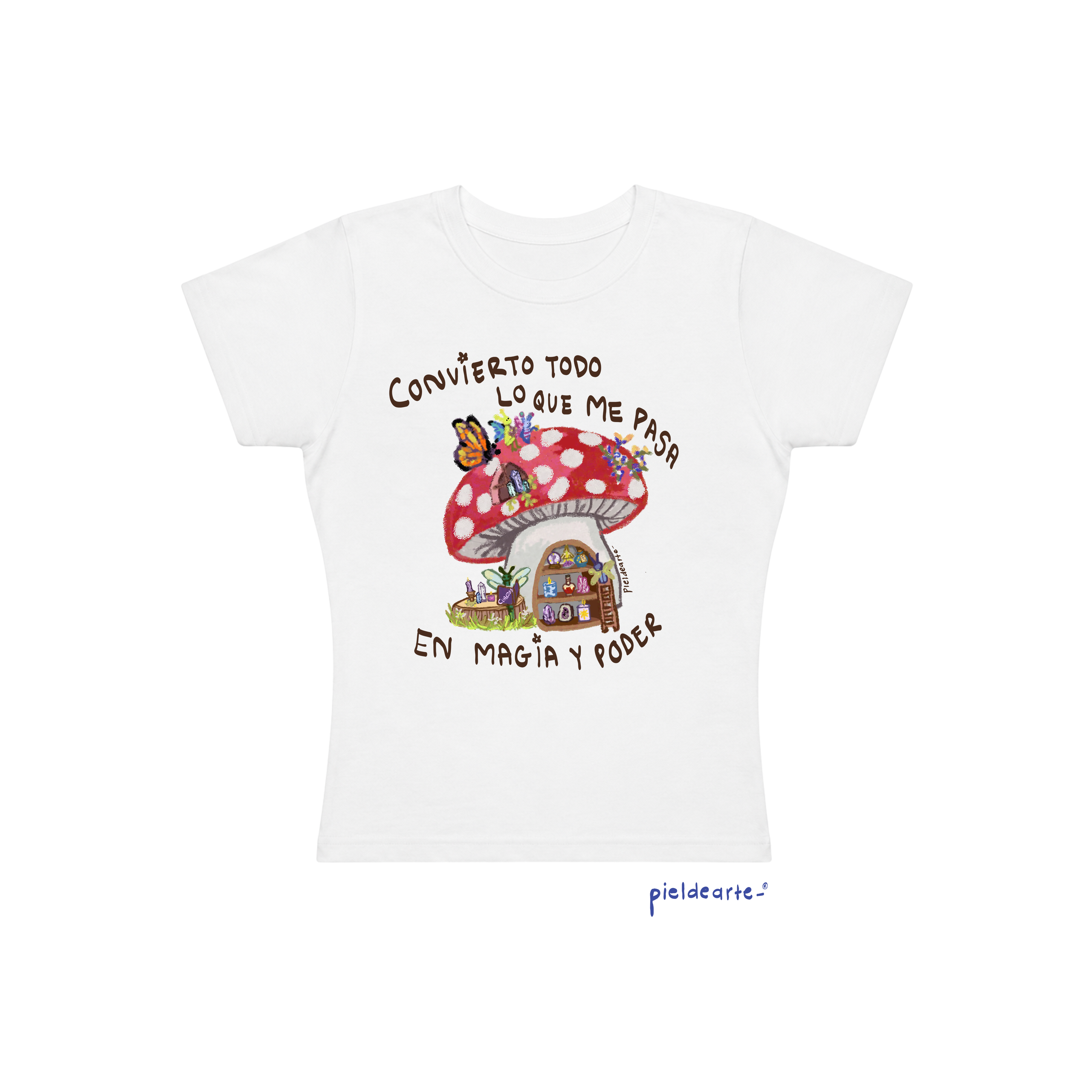 Playera crop  "Convierto todo lo que me pasa en magia "