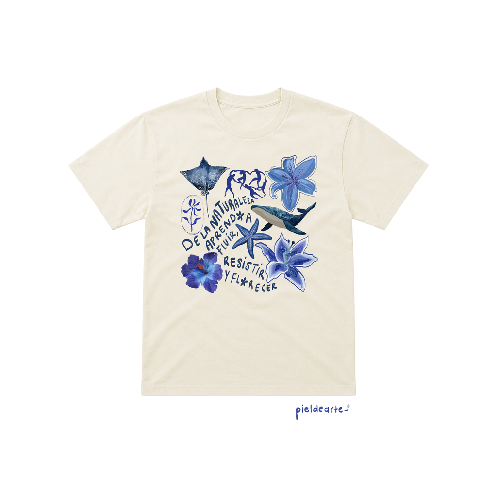 Playera "De la naturaleza aprendo a fluir"
