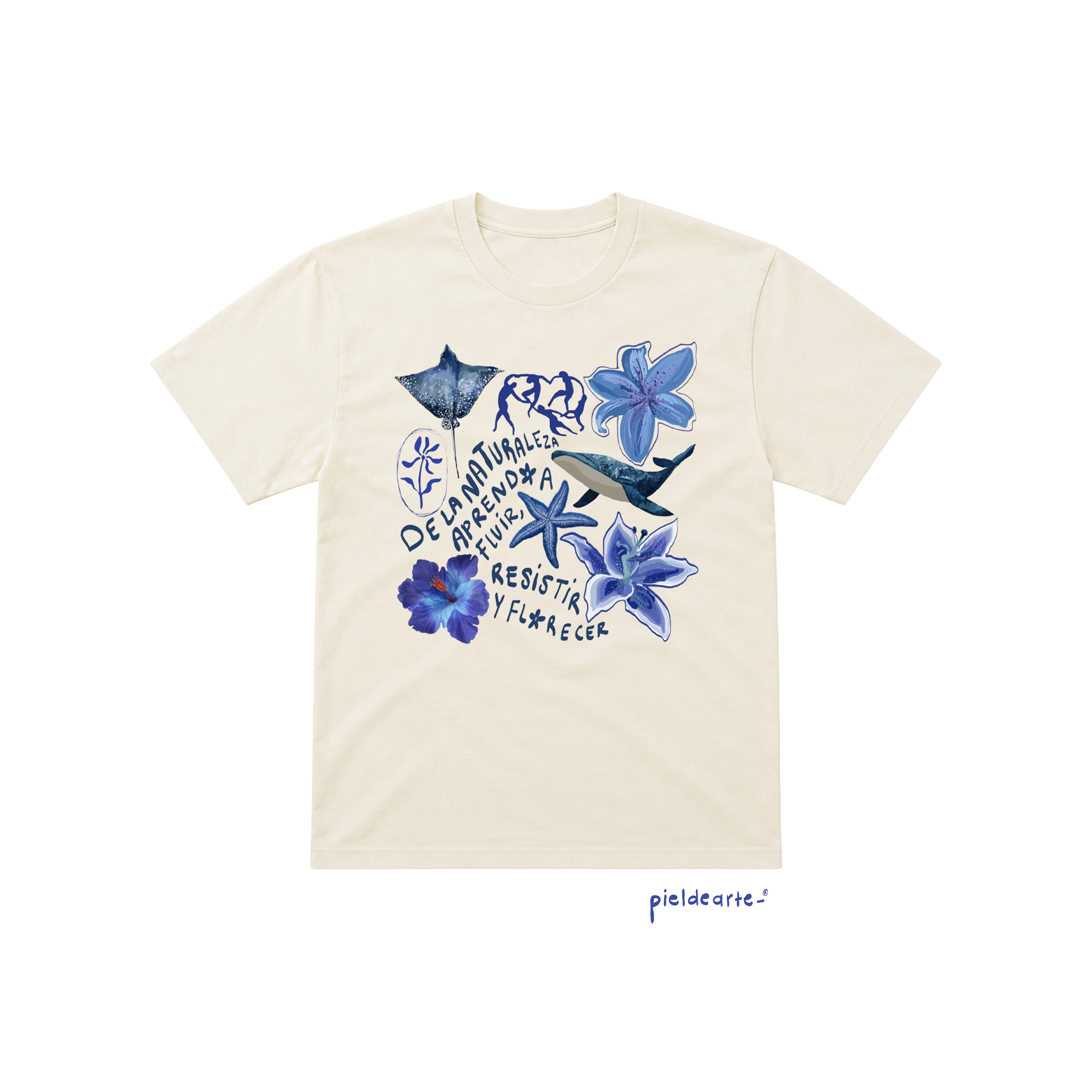 Playera "De la naturaleza aprendo a fluir"