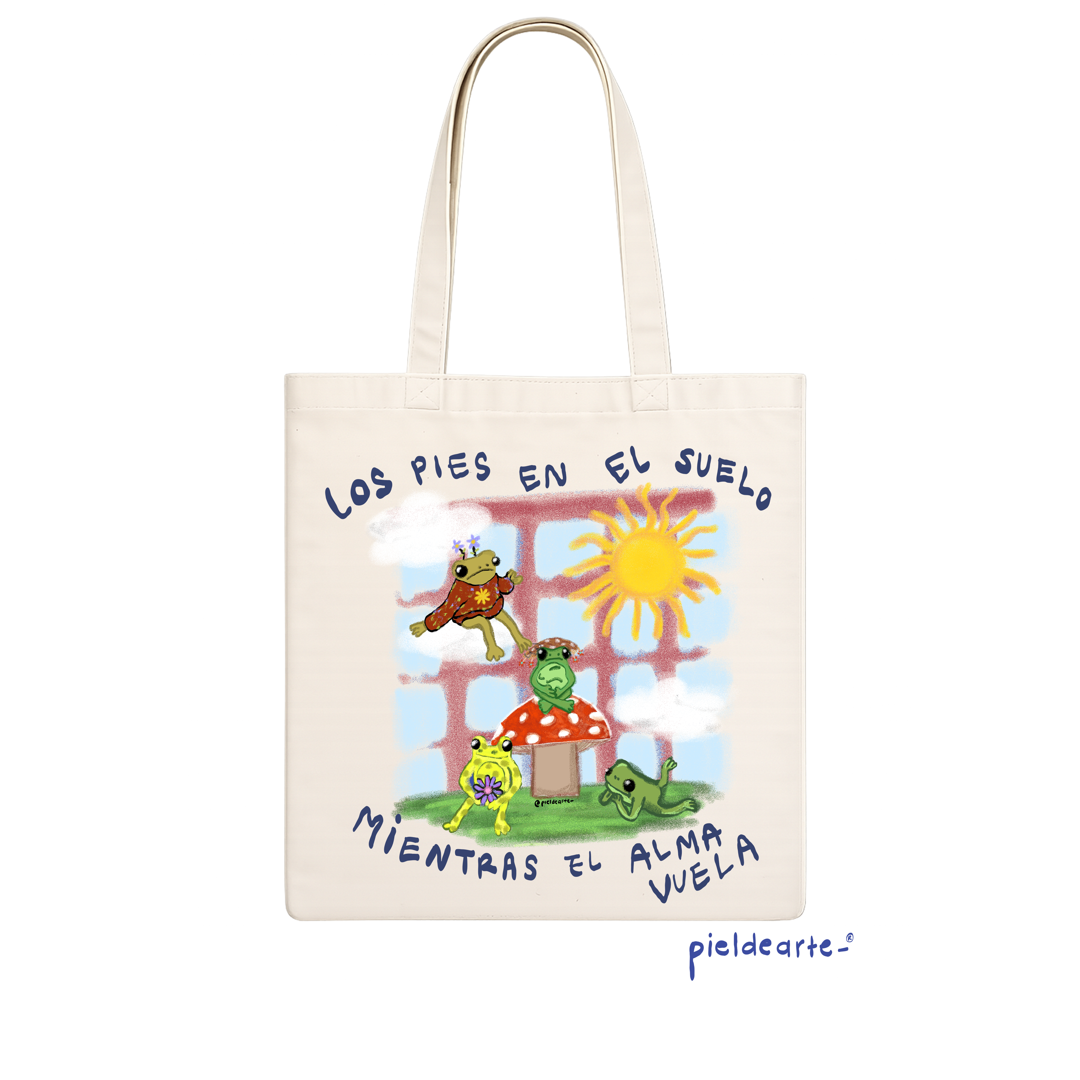 Tote bag "Los pies en el suelo mientras el alma vuela"