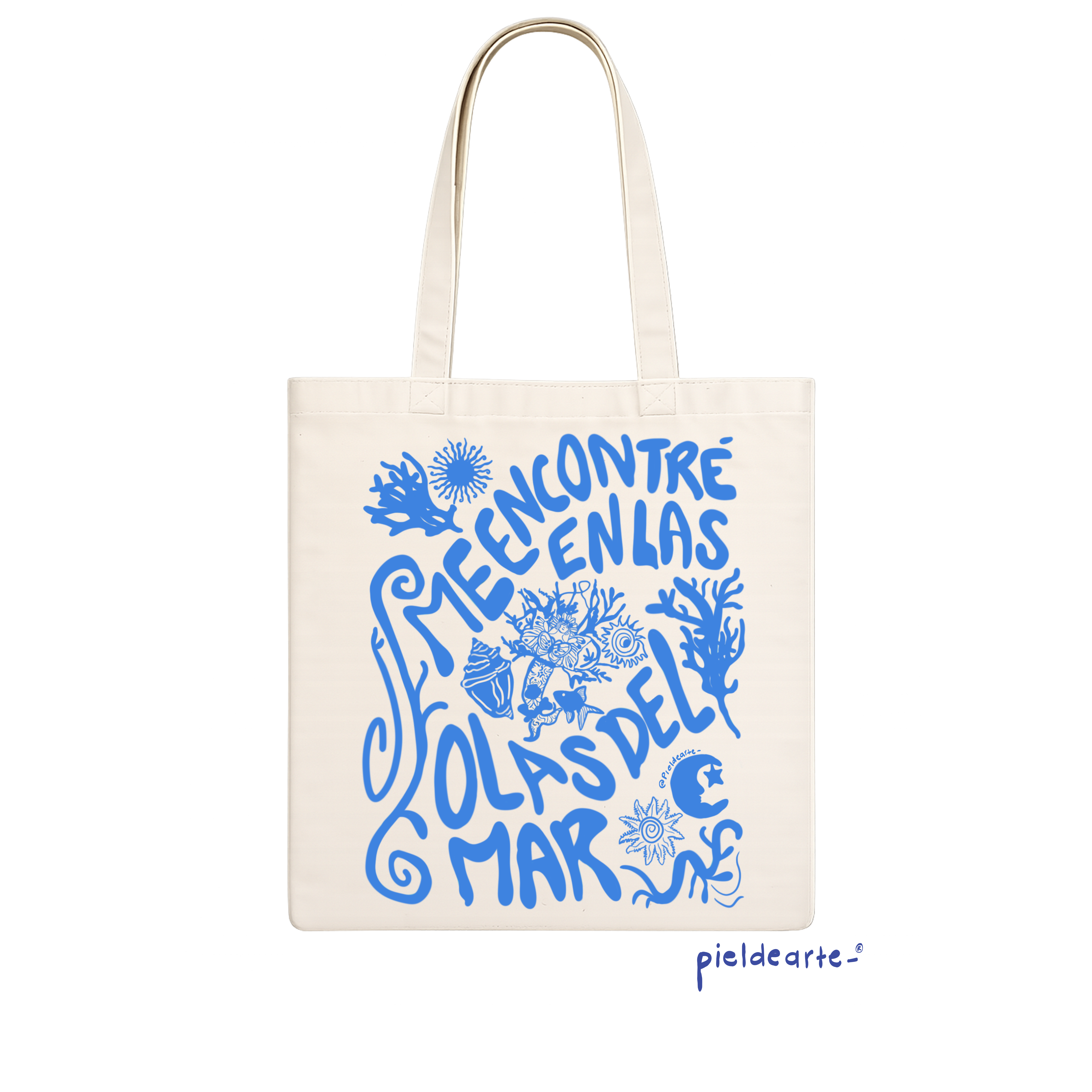 Tote bag "Me encontré en las olas del mar"