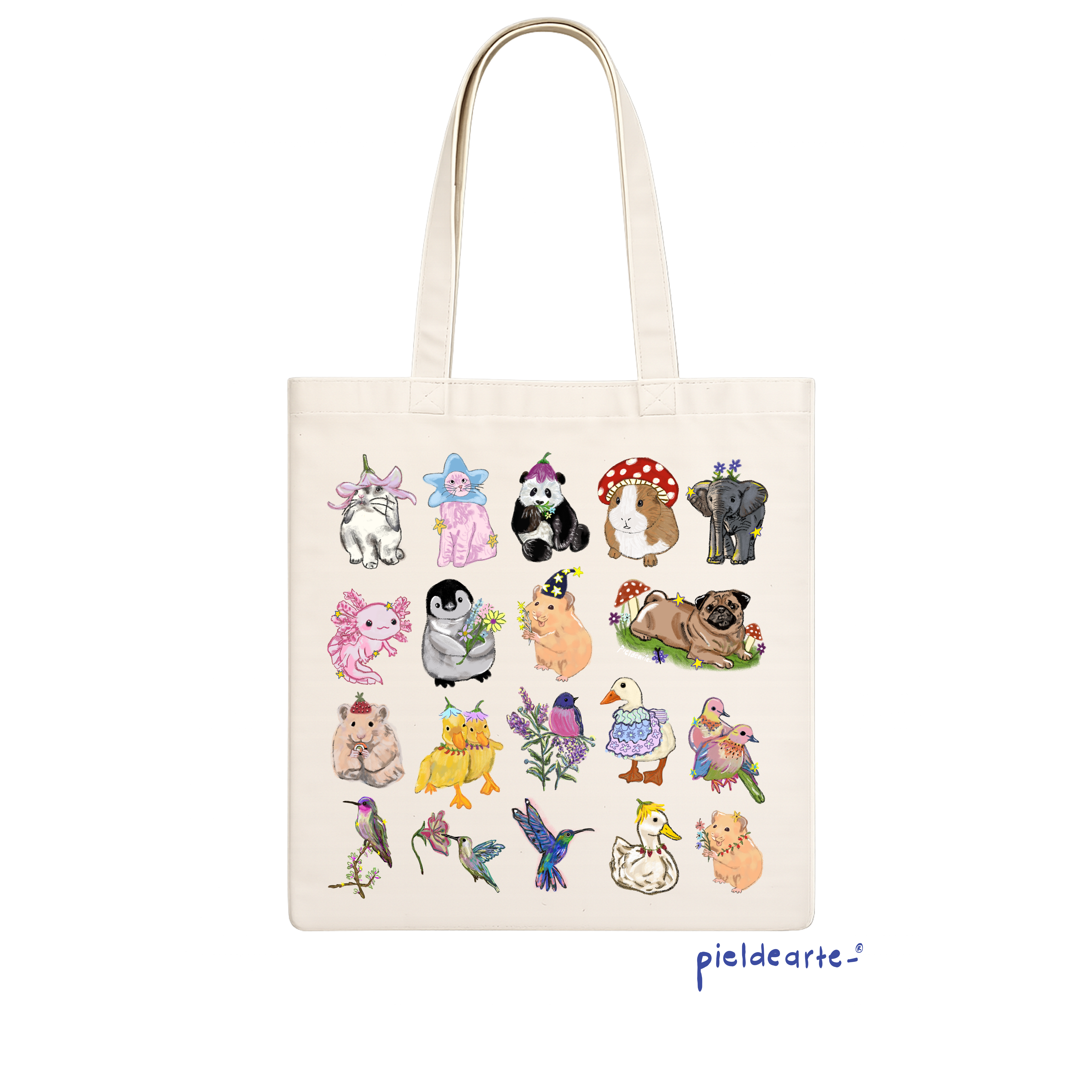 Tote bag "Pandita y colibrí"